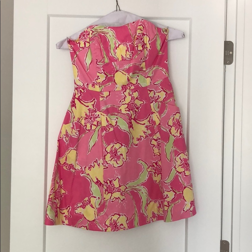 Lilly Pulitzer strapless pink dress
